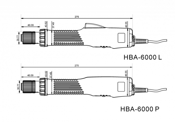 HBA-6000寸法図
