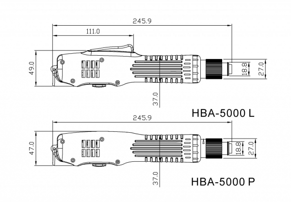 HBA-5000寸法図